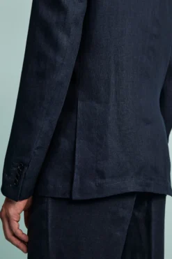 Abito Spigato Monopetto in Lino - NAVY