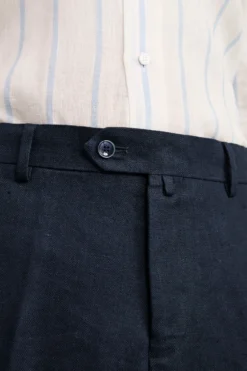 Abito Spigato Monopetto in Lino - NAVY