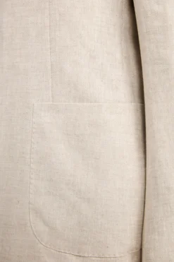 Abito Spigato Monopetto in Lino - BEIGE
