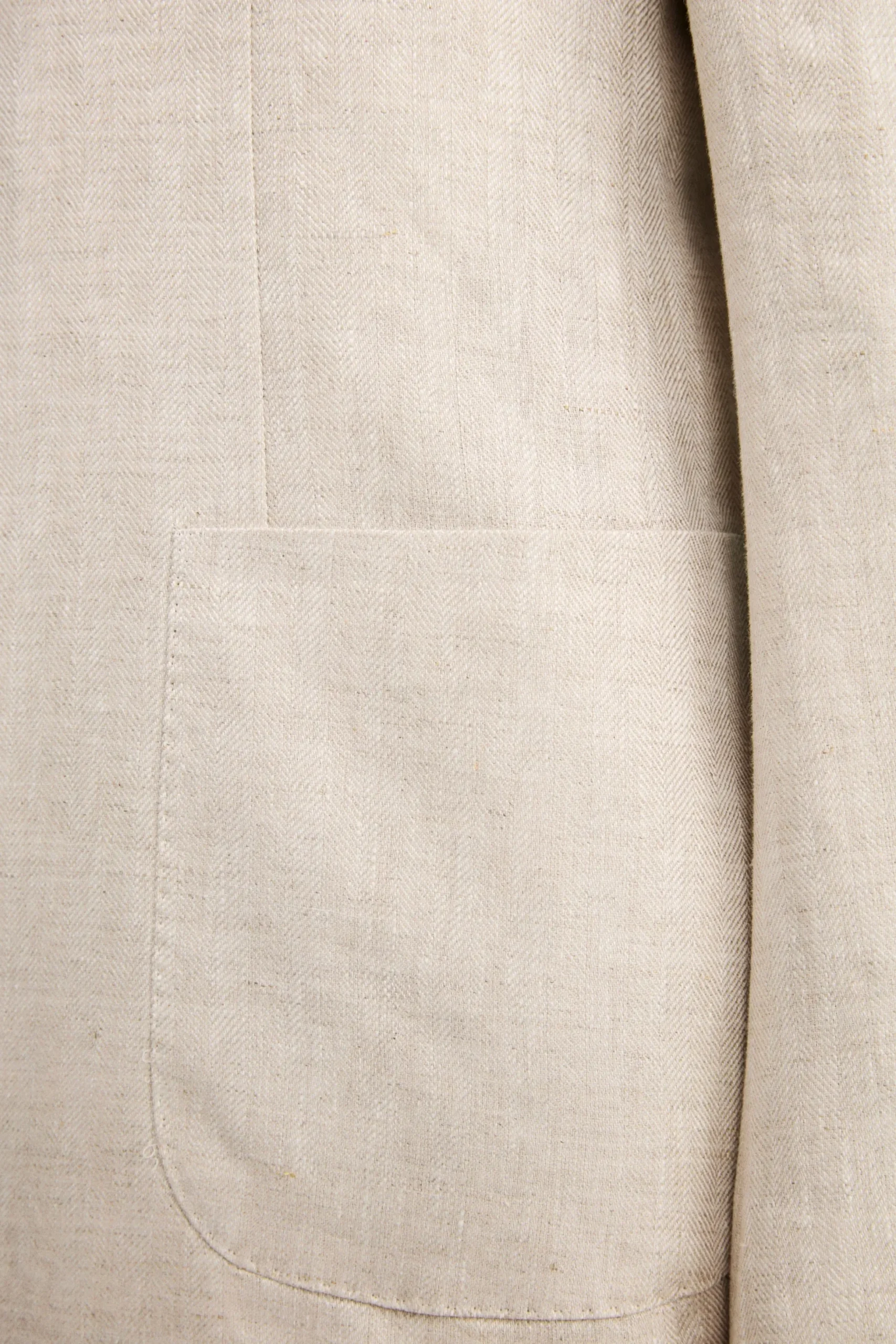 Abito Spigato Monopetto in Lino - BEIGE