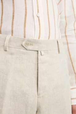 Abito Spigato Monopetto in Lino - BEIGE