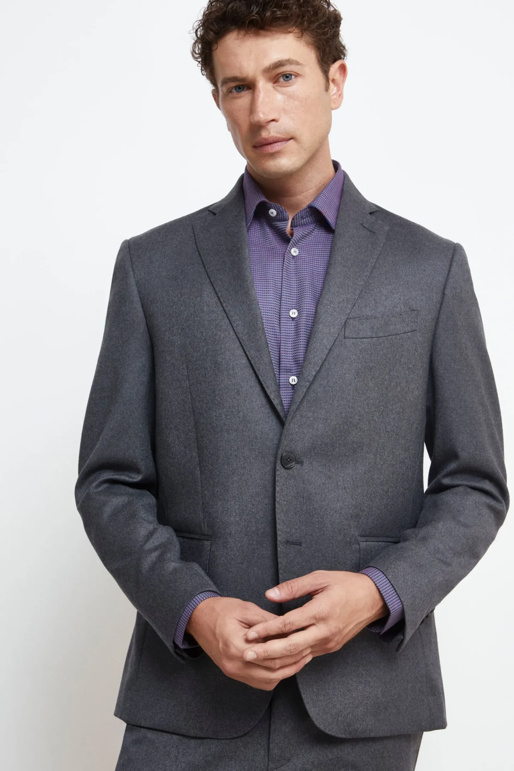 Abito Tinta Unita Regular Fit - GRIGIO