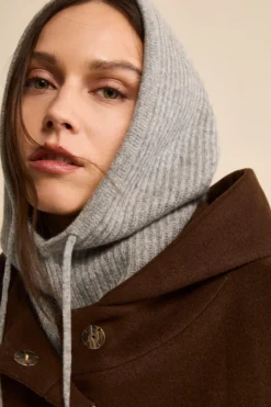 Balaclava a Coste in Cashmere - GRIGIO CHIARO
