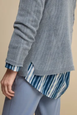 Barchetta Lurex in Cotone - AZZURRO