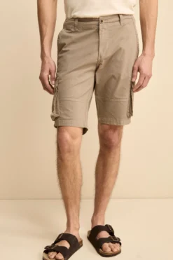 Bermuda Cargo in Cotone Canetté - FANGO