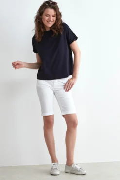 Bermuda in cotone - BIANCO