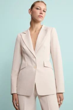 Blazer Elegante con Revers a Lancia - SABBIA