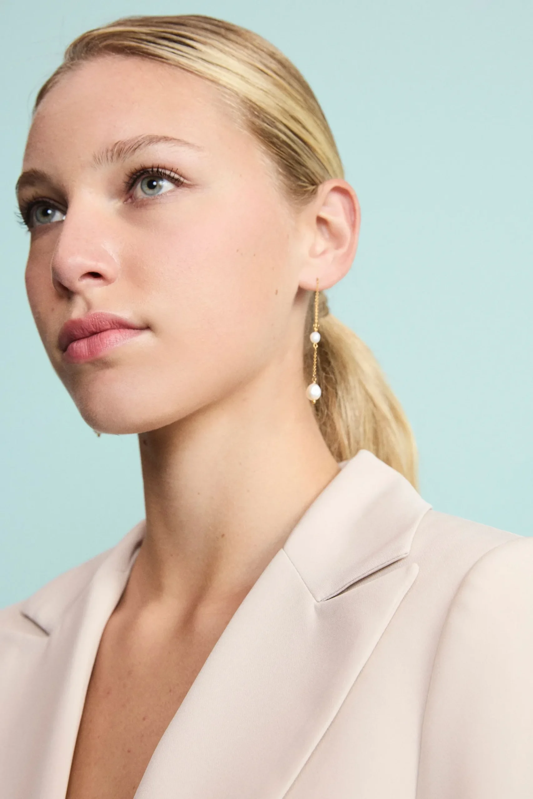 Blazer Elegante con Revers a Lancia - SABBIA