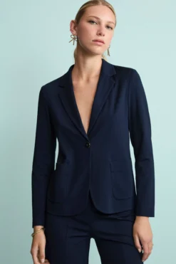 Blazer Elegante in Jersey - BLU