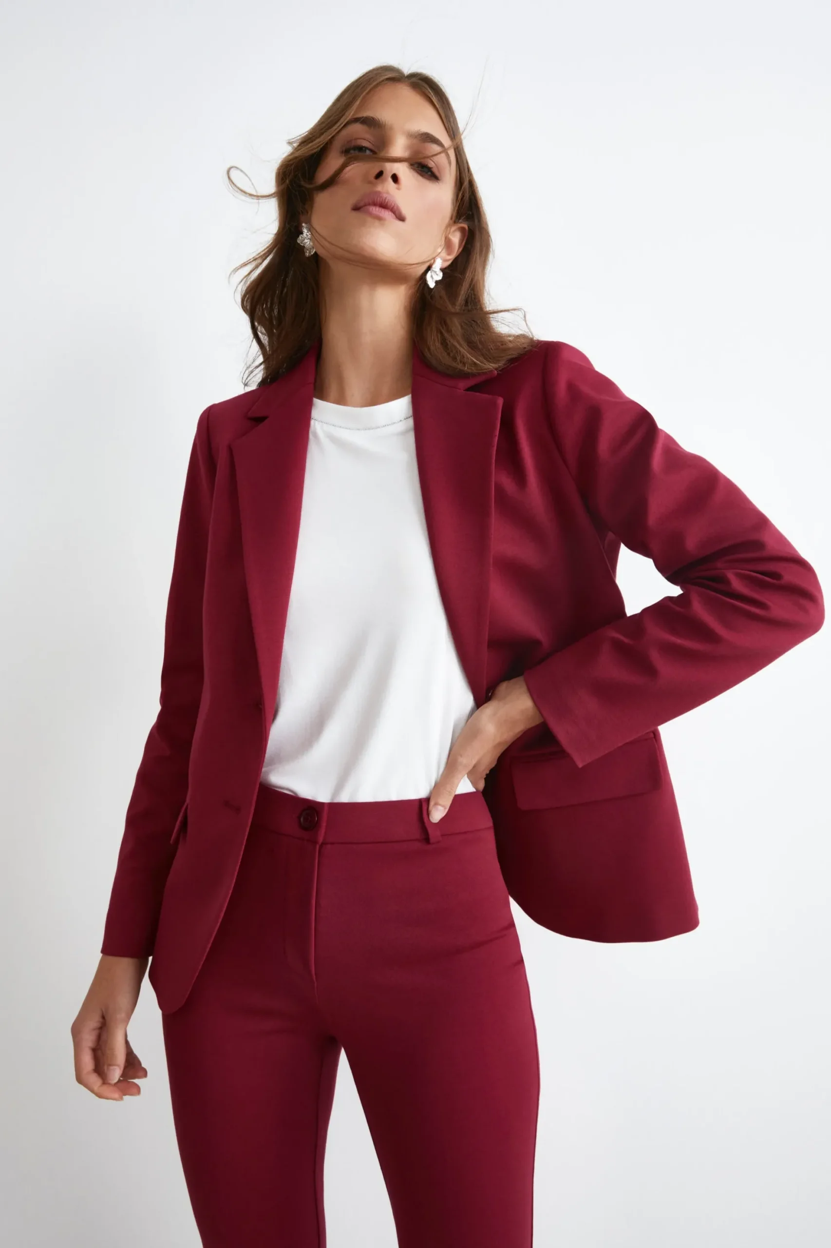 Blazer Elegante Monopetto - ROSSO