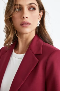 Blazer Elegante Monopetto - ROSSO