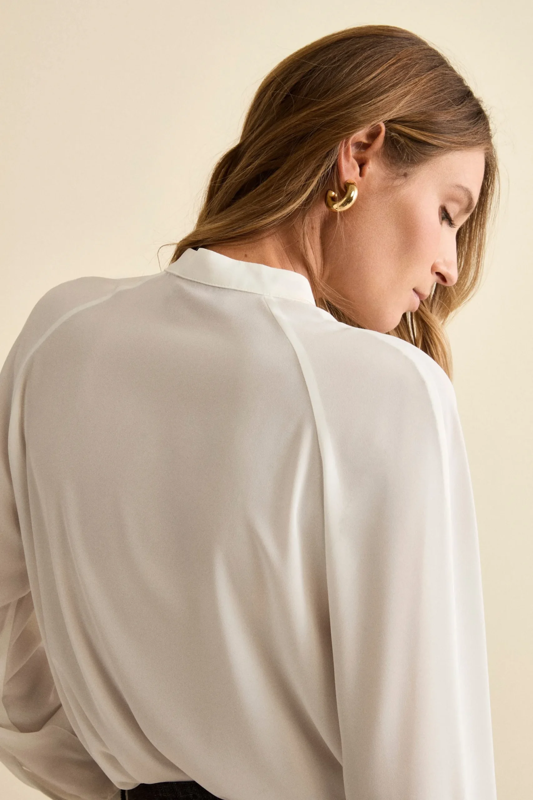 Blusa Raglan Over Doppio Filo - PANNA