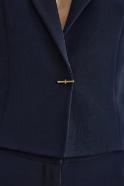 Bolero Sciancrato da Cerimonia in Cady - BLU