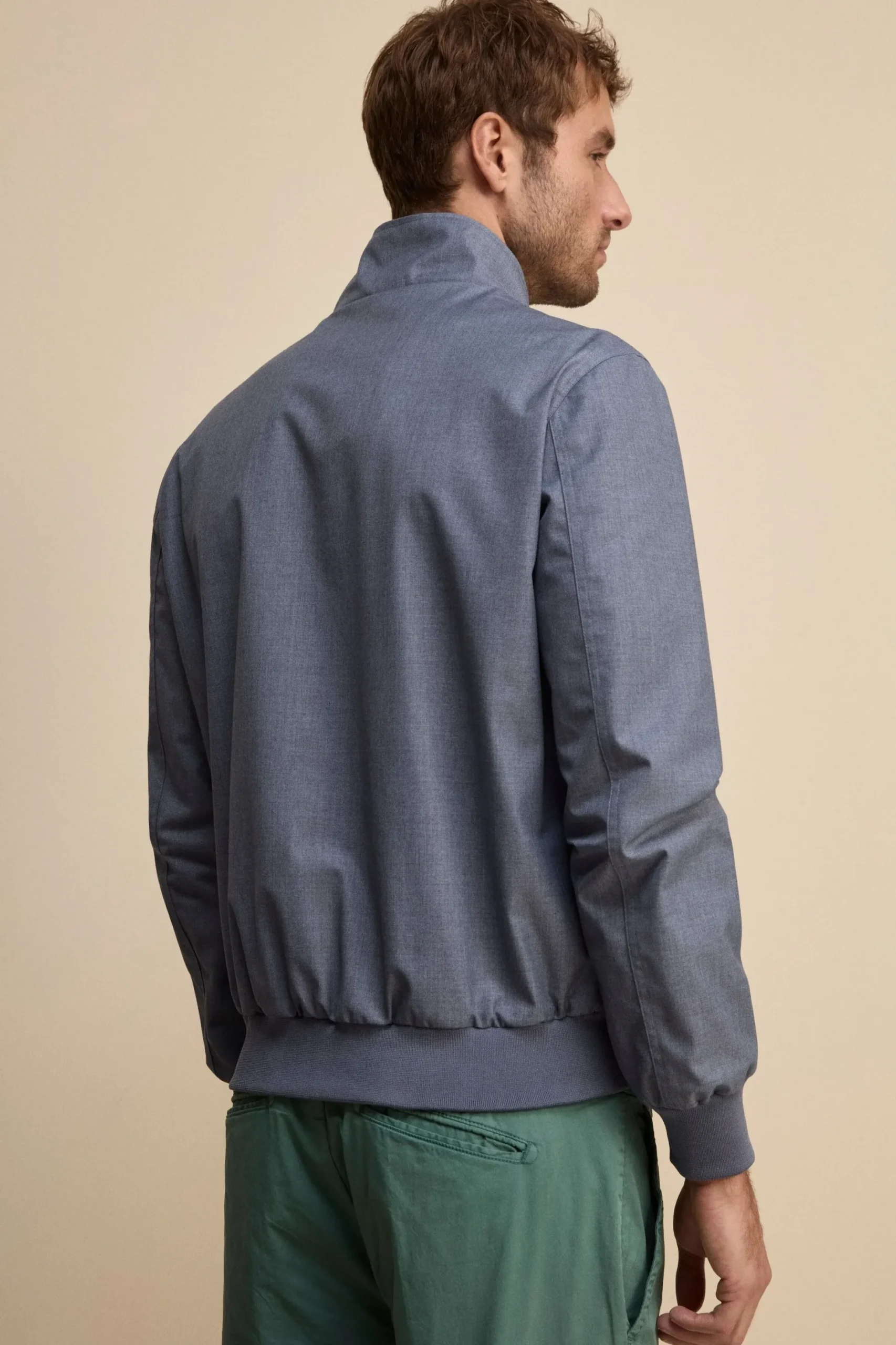 Bomber in Tessuto con Zip - DENIM