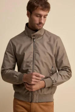 Bomber in Tessuto con Zip - SALVIA