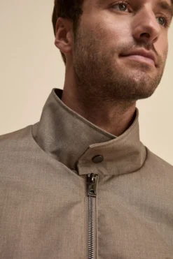 Bomber in Tessuto con Zip - SALVIA