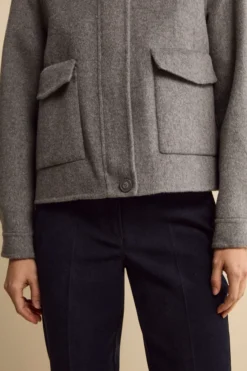 Bomber Sfoderato in Misto Lana - GRIGIO