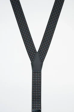 Bretelle Elasticizzate con Clip e Asole in Pelle - FANT. BLU