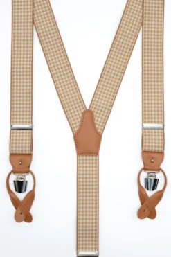 Bretelle Fantasia con Clip e Asole in Pelle - FANT. NATURALE
