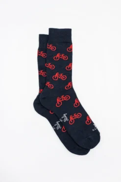 Calze Corte Fantasia Biciclette - BLU