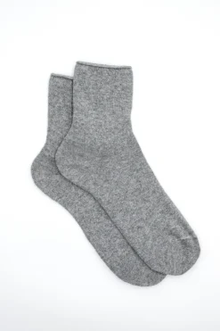 Calze Corte in Cotone con Lurex - GRIGIO