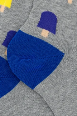 Calze Corte in Cotone Fantasia Gelati - FANT. GRIGIO