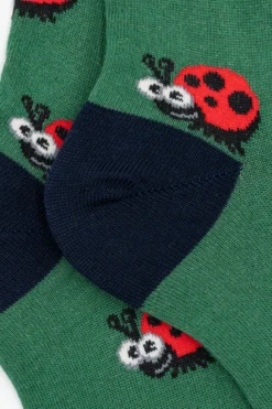 Calze Lunghe Coccinelle in Cotone - VERDE