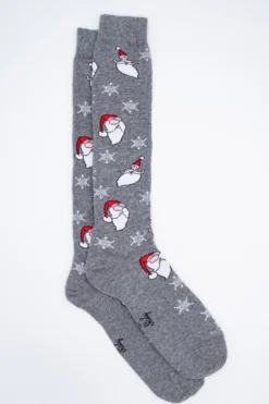 Calze Lunghe Fantasia Natale - GRIGIO CHIARO