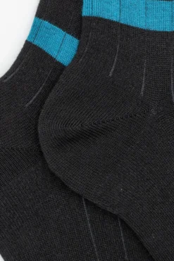 Calze Lunghe in Cotone - NERO RIGATO