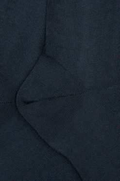 Calze Lunghe Rasate in Filo di Scozia - BLU