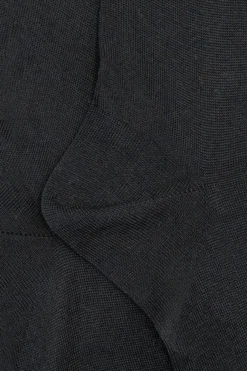 Calze Lunghe Rasate in Filo di Scozia - NERO