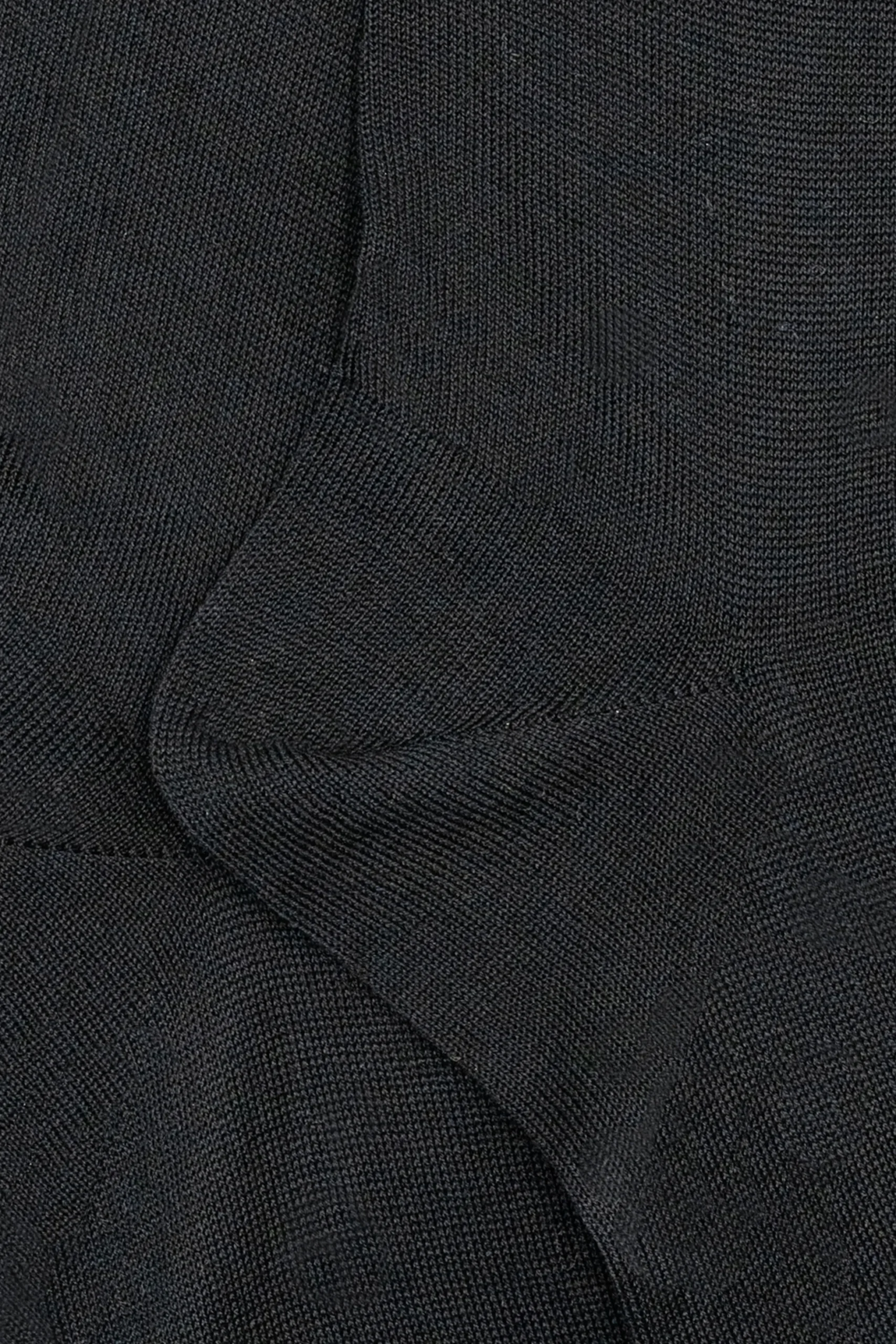 Calze Lunghe Rasate in Filo di Scozia - NERO