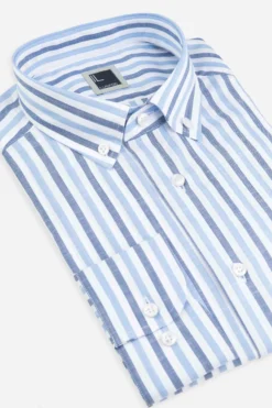 Camicia a righe button down - RIGATO BLU/AZZURRO