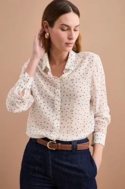 Camicia Boxy con Manica Lunga - POIS BLU