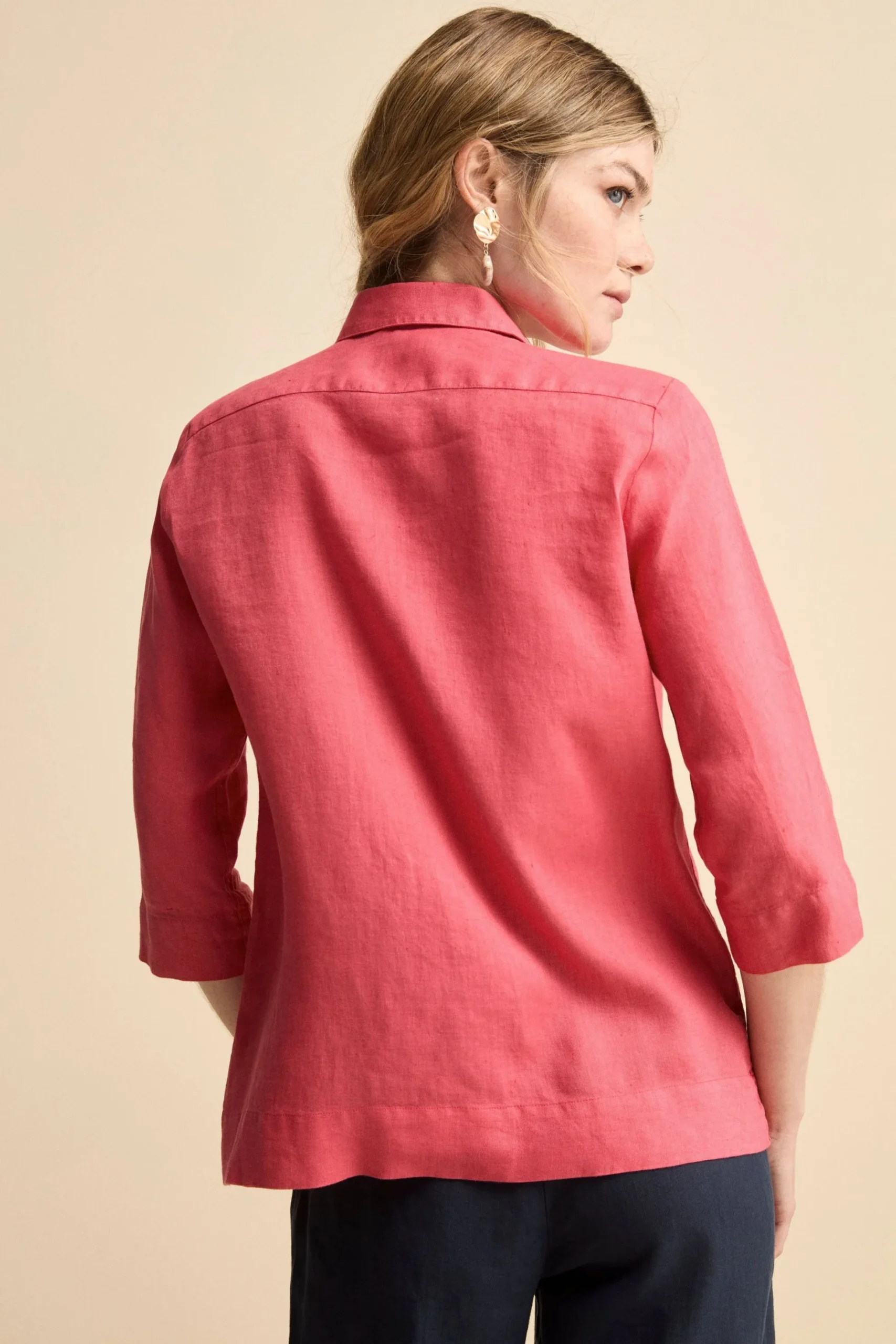 Camicia Boxy in Lino - CORALLO