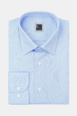Camicia collo classico nido d’ape - AZZURRO