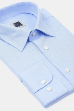 Camicia collo classico nido d’ape - AZZURRO
