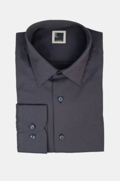 Camicia collo classico nido d’ape - BLU