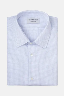Camicia Fantasia Slim Fit - BIANCO/AZZURRO