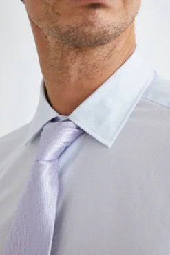 Camicia Fantasia Slim Fit Collo Classico - FANT. BIANCO/AZZURRO