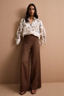 Camicia Habotai da Cerimonia con Fiocco - FANT. MARRONE