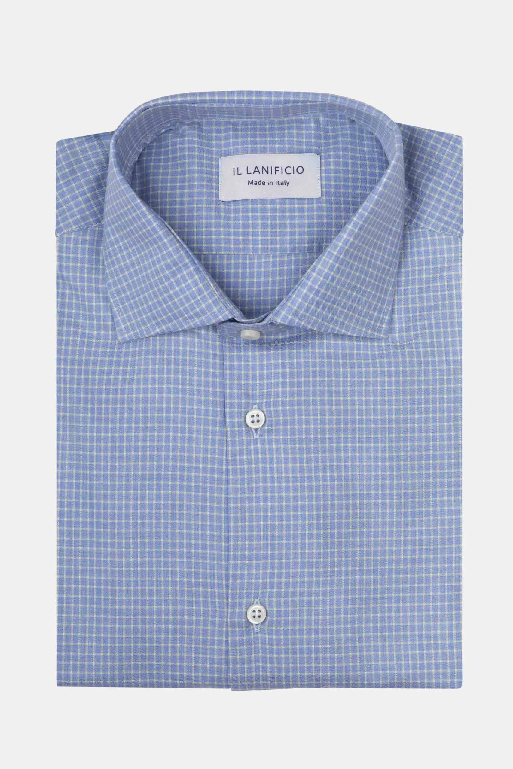 Camicia in Fantasia Slim Fit - AZZURRO QUADRI