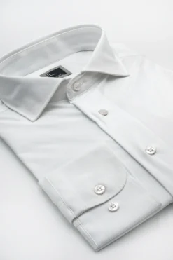 Camicia in jersey slim fit - BIANCO
