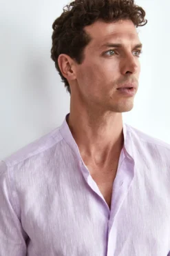 Camicia in lino coreana - GLICINE