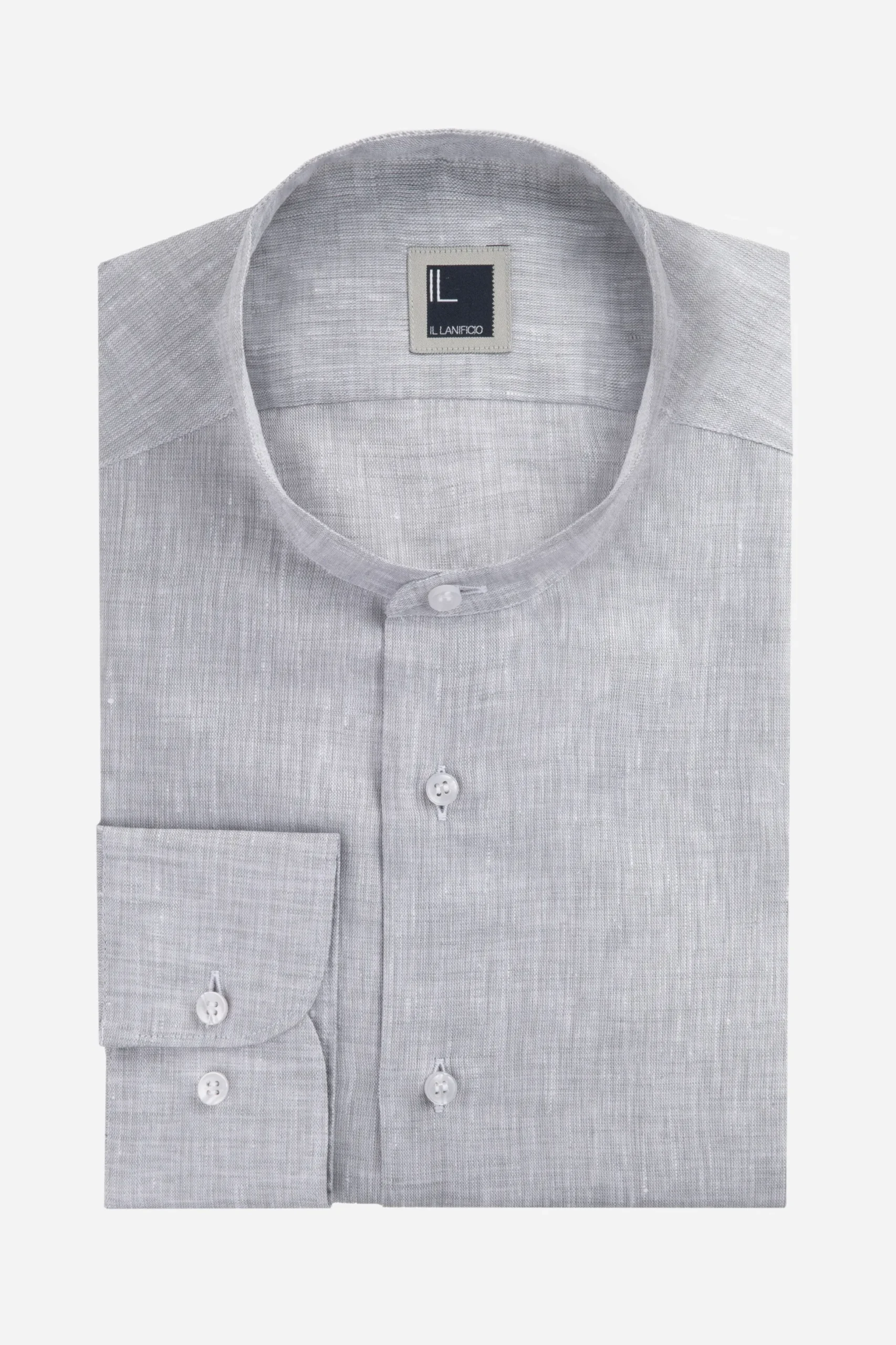 Camicia in lino coreana - GRIGIO