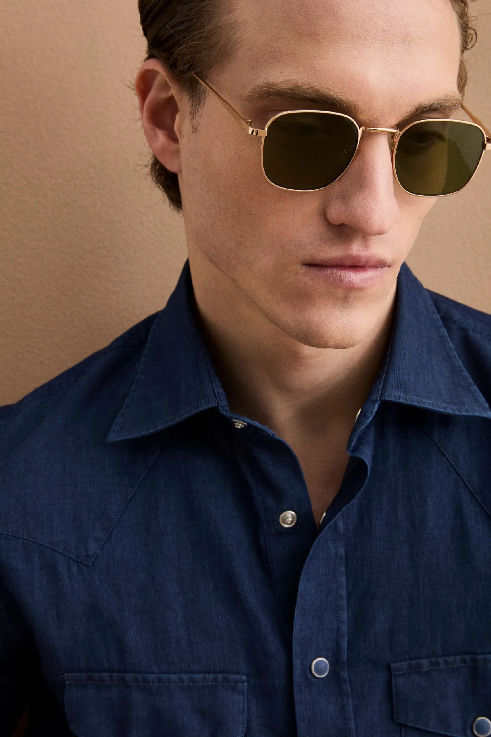 Camicia Jeans in Cotone con Tasche - DENIM