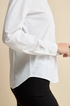Camicia Jersey con Pinces - BIANCO