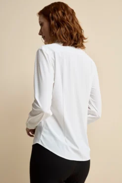 Camicia Jersey con Pinces - BIANCO