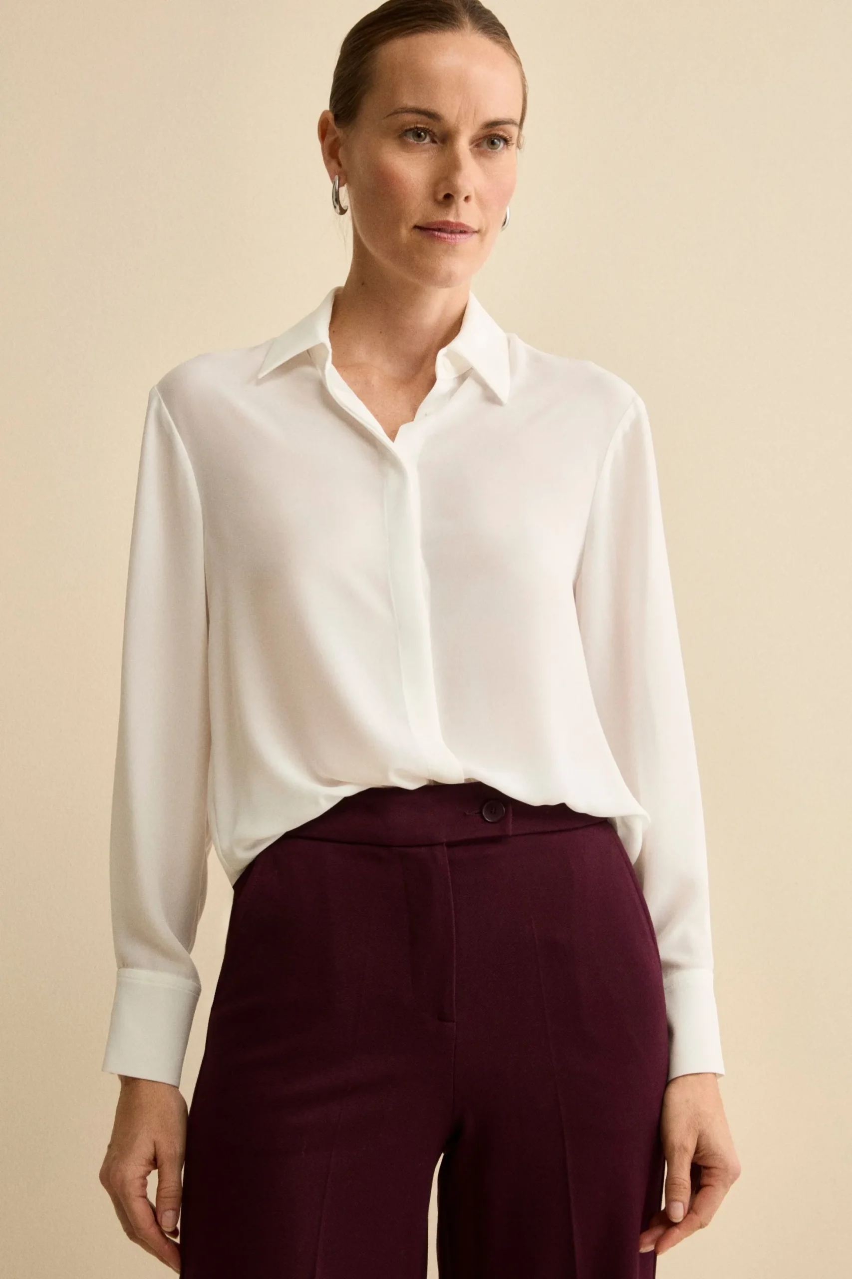 Camicia Morbida con Colletto Classico - PANNA