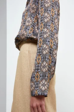 Camicia Morbida in Fantasia - FANT. GRIGIO/BEIGE